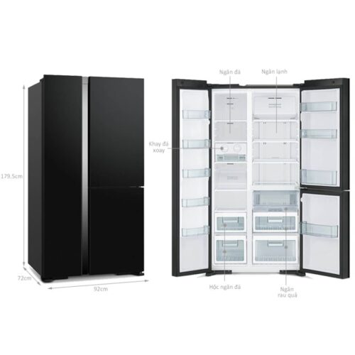 kich thuoc tu lanh 3 canh side by side 590 lit hitachi m800pgv0 gbk