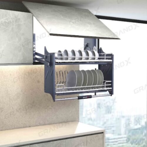 Ảnh giá bát đĩa nâng hạ nan Oval SUS304 Grandx XL.60M2