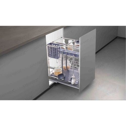 Giá đựng chai lọ gia vị dao thớt nan dẹt GrandX XK.35S2 3 Ảnh giá đựng chai lọ gia vị dao thớt nan dẹt GrandX XK.35S2