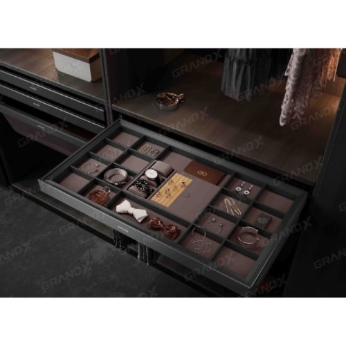 Ngăn kéo đồ trang sức bọc da cao cấp GrandX XM.80C 2 Ảnh ngăn kéo đồ trang sức bọc da cao cấp GrandX XM.80C