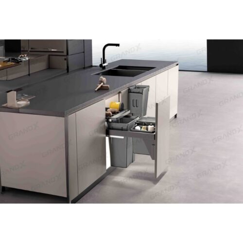 Ảnh thùng rác đôi cánh kéo âm tủ GrandX XW.D30
