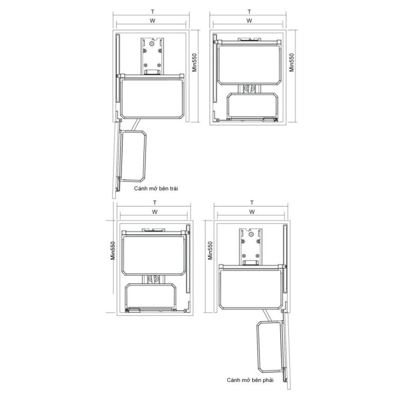 Chi tiết tủ đồ khô cánh mở Titanium GrandX XPR.450T Chi tiết tủ đồ khô cánh mở Titanium GrandX XPR.450T
