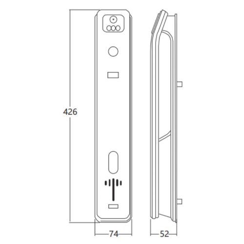Khóa điện tử Hyundai HY-SLA808 Amber Gold 3 kich thuoc khoa dien tu hyundai hy sla808 amber gold 1