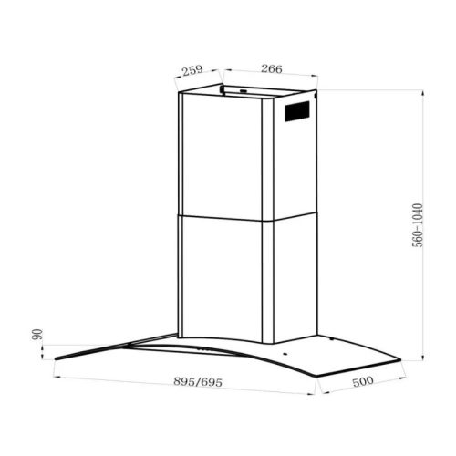 kich thuoc may hut mui kinh cong tomate tom 3670