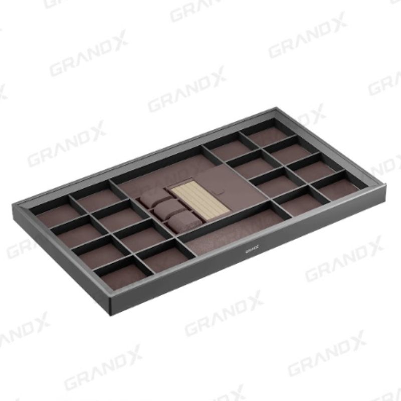 Ngăn kéo đồ trang sức bọc da cao cấp GrandX XM.80C Ngăn kéo đồ trang sức bọc da cao cấp GrandX XM.80C