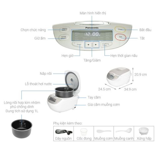 chi tiet noi com dien tu panasonic sr cp108nram