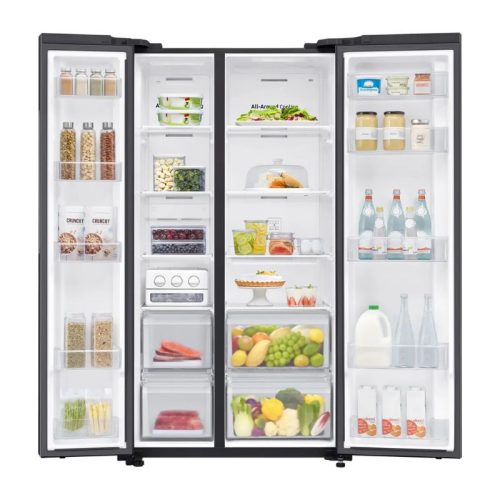 hinh anh tu lanh 2 canh side by side inverter 680 lit samsung rs62r5001b4 sv