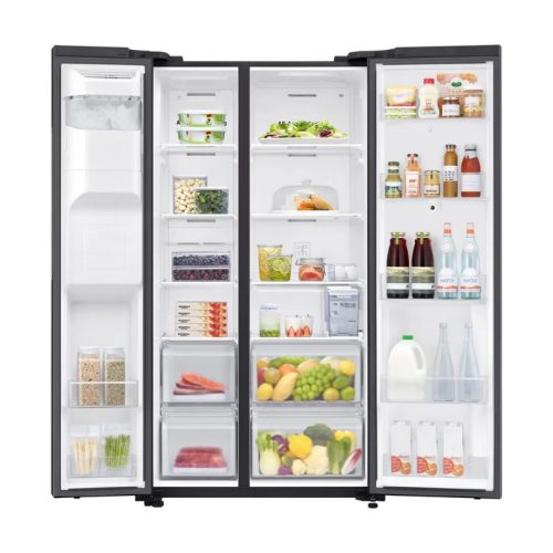 hinh anh tu lanh 2 canh side by side inverter family hub 641 lit samsung rs64t5f01b4