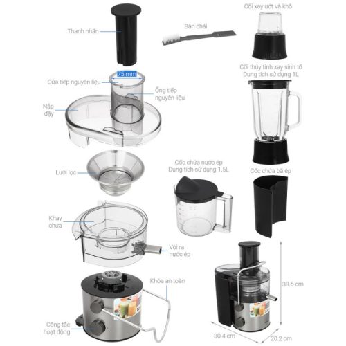 kich thuoc may ep trai cay da nang panasonic mj cb800sra