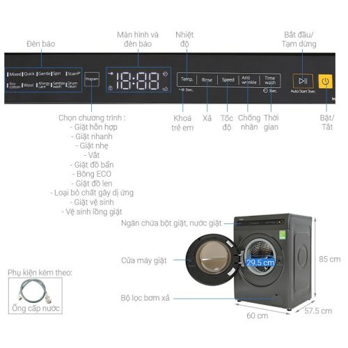 kich thuoc may giat whirlpool inverter 8 kg fweb8002fg cua truoc
