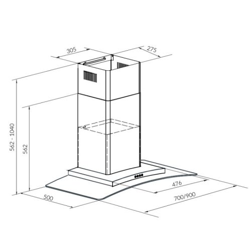 kich thuoc may hut mui eurosun eh 90af81s