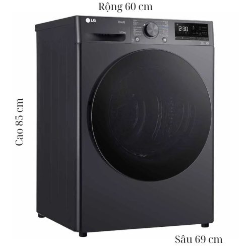 kich thuoc may say bom nhiet lg inverter 10 5 kg dvhp50m