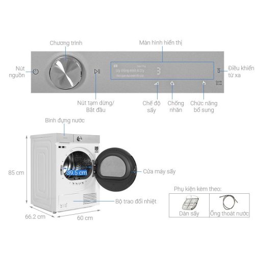 kich thuoc may say bom nhiet samsung 9 kg dv90bb9440gh sv