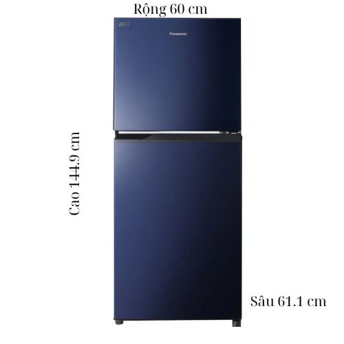 kich thuoc tu lanh 2 canh inverter 234 lit panasonic nr tv261bpav