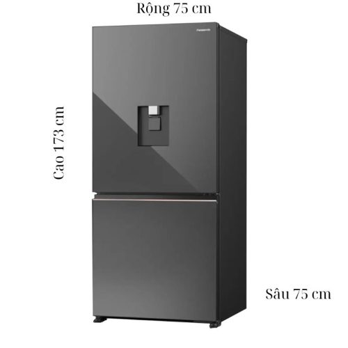 Tủ Lạnh 2 cánh Inverter 500 Lít Panasonic NR-BW530XMMV 5 kich thuoc tu lanh 2 canh inverter 500 lit panasonic nr bw530xmmv