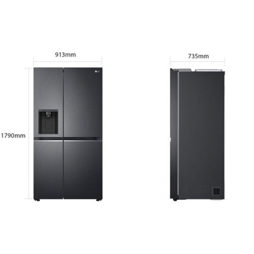 kich thuoc tu lanh 2 canh side by side inverter 635 lit lg gr d257wb