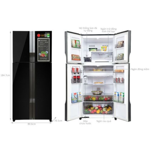 kich thuoc tu lanh 4 multi door inverter 550 lit panasonic nr dz601ygkv