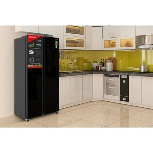 anh tu lanh 2 canh side by side 442 lit sharp sj sbx440vg bk