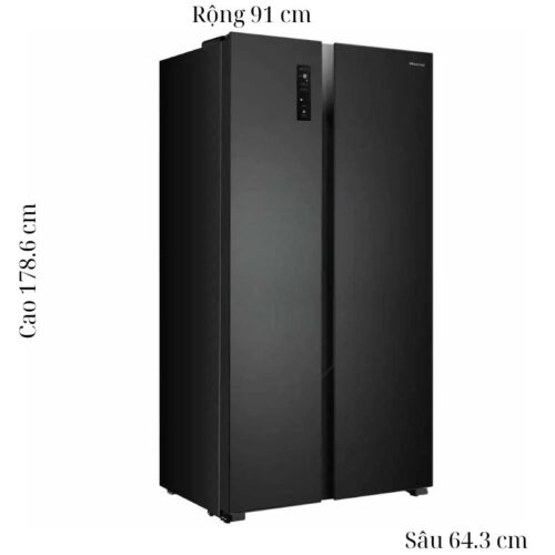 kich thuoc tu lanh 2 canh side by side inverter 519 lit hisense hs56wf