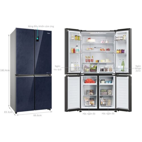 kich thuoc tu lanh 4 canh multi doors inverter 469 lit aqua aqr m560xagl