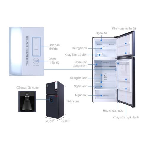 kich thuoc tu lanh toshiba inverter 407 lit gr rt535we pmv06 mg