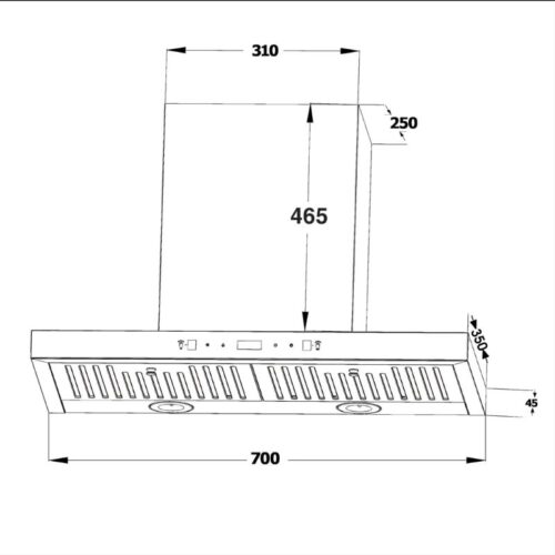 kich thuoc may hut mui am tu chefs eh r908e3t