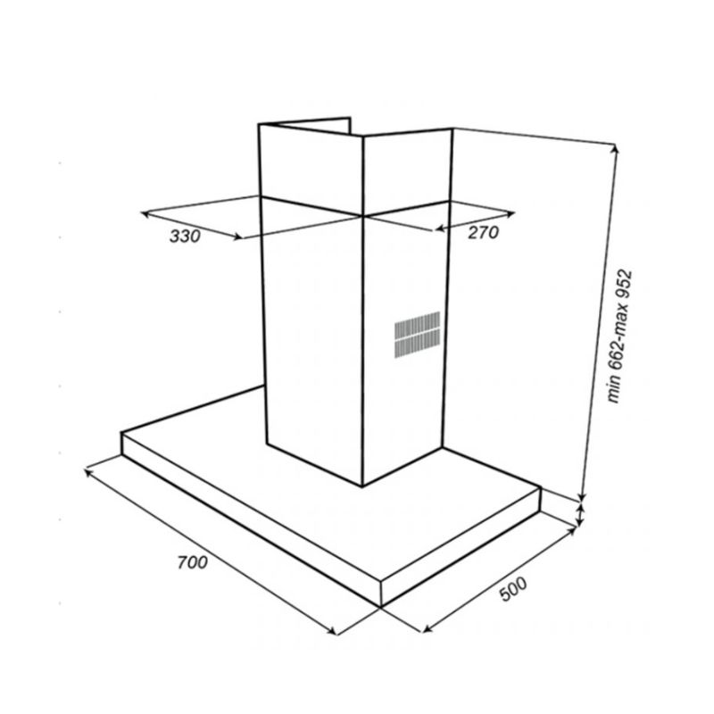 Kích thước máy hút mùi âm tủ Spelier SP 109 AT PRO Kích thước máy hút mùi âm tủ Spelier SP 109 AT PRO