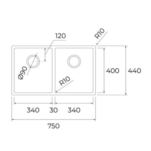kich thuoc chau rua bat teka bx r10 2b 750 bw 115040033
