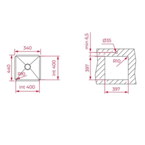 Chậu rửa chén Teka Bex Linea 40.40 115010015 3 kich thuoc chau rua chen teka bex linea 40 40 115010015
