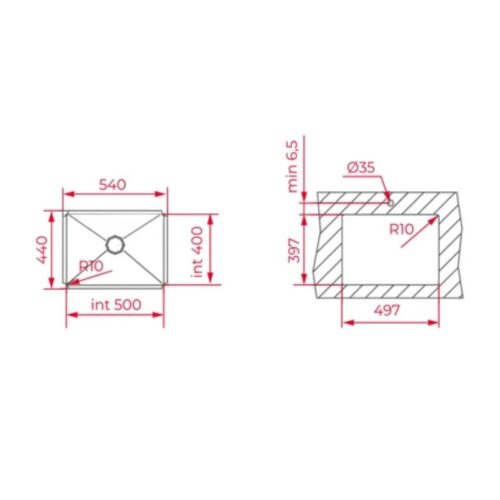 Chậu rửa chén Teka Bex Linea 50.40 115010018 3 kich thuoc chau rua chen teka bex linea 50 40 115010018