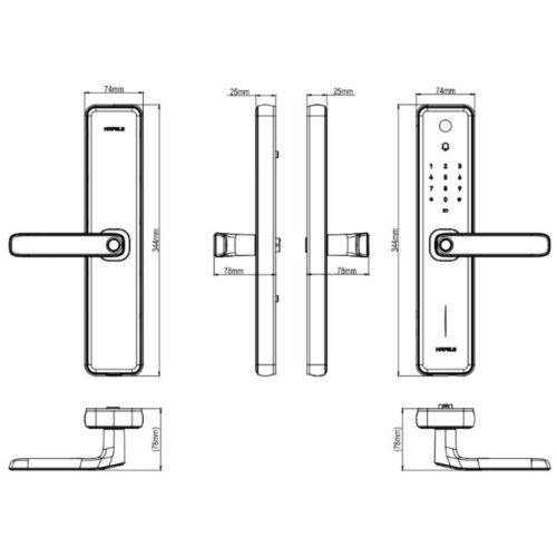 kich thuoc khoa dien tu hafele zenith ml2501w 499.21.225