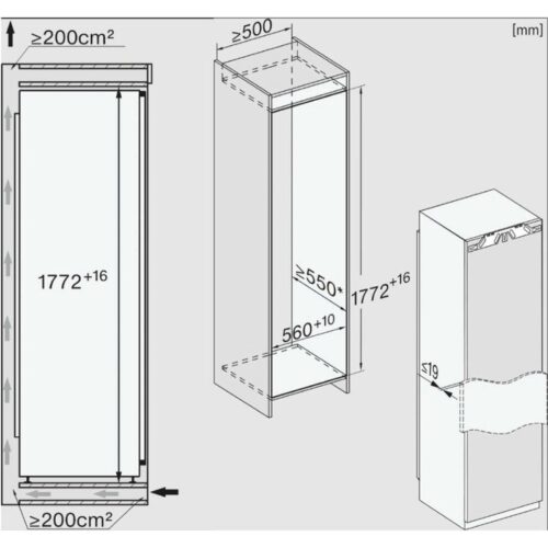 Tủ mát âm tủ Miele K 7747 C 125 Gala 4 lap dat tu dong dung miele fns 7740 d 125 gala ed 1