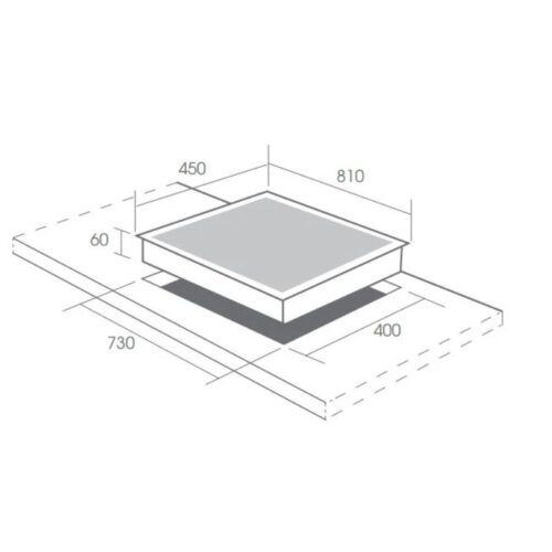 Bếp từ Canzy 3 vùng nấu CZ-970PLUS lắp âm 3 Kich thuoc lap dat bep tu canzy 3 vung nau cz 970plus lap am
