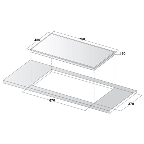 Bếp từ đôi Canzy CZ 898DP lắp âm 3 Kich thuoc lap dat bep tu doi canzy cz 898dp lap am