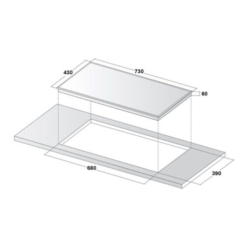 Bếp từ đôi Canzy CZ-I89 lắp âm 3 Kich thuoc lap dat bep tu doi canzy cz i89 lap am