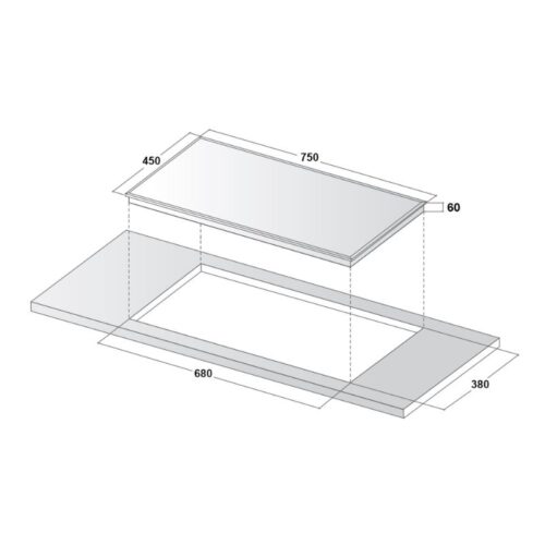 Bếp từ đôi Canzy CZ-ID077EU lắp âm 3 Kich thuoc lap dat bep tu doi canzy cz id077eu lap am