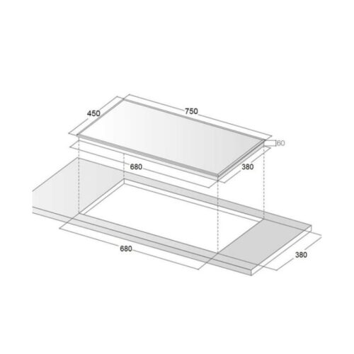 Bếp từ đôi Canzy CZ ML809 SMART lắp âm 3 Kich thuoc lap dat bep tu doi canzy cz ml809 smart lap am