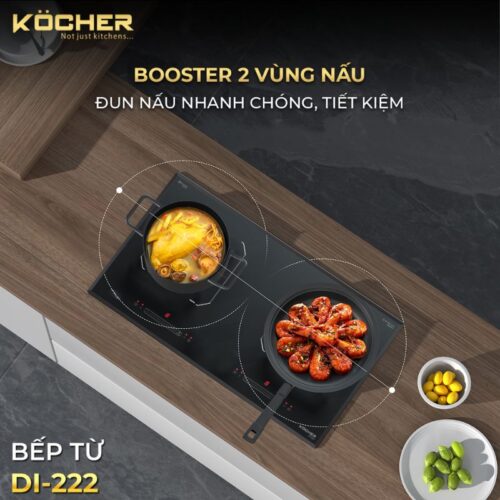 Bếp từ 2 vùng nấu Kocher DI-222 5 anh bep tu 2 vung nau kocher di 222