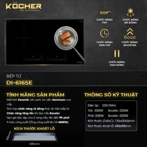 kich thuoc bep tu 2 vung nau kocher di 616se