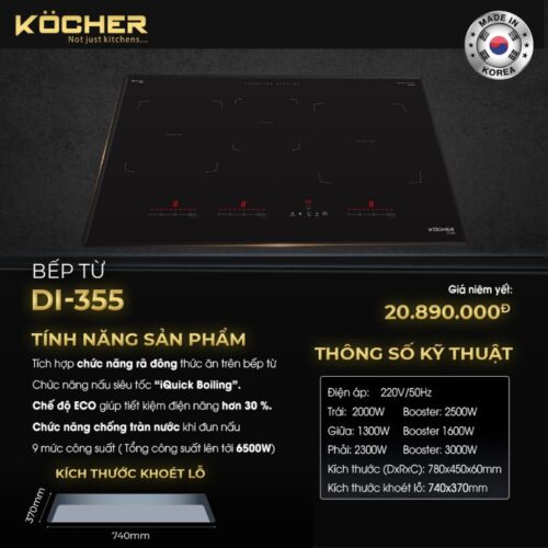 kich thuoc bep tu 3 vung nau kocher di 355