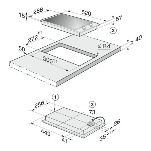 kich thuoc bep tu domino miele 2 vung nau cs 1212 1 i lap am