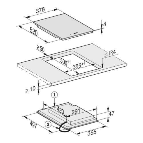 kich thuoc bep tu domino miele 2 vung nau cs 7612 fl smartlines series lap am