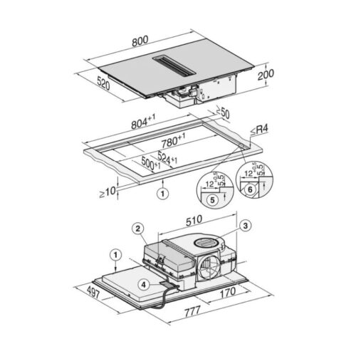 kich thuoc bep tu ket hop hut mui miele 4 vung nau kmda 7272 fl u lap am