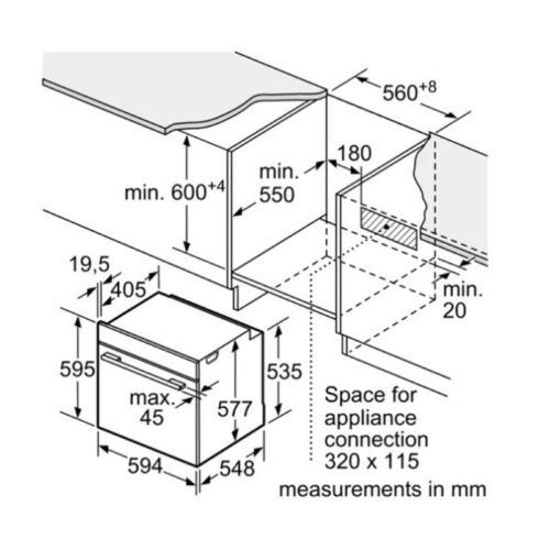 Lò nướng Bosch HBG633BB1 serie 8 6 lap dat lo nuong bosch hbg633bb1