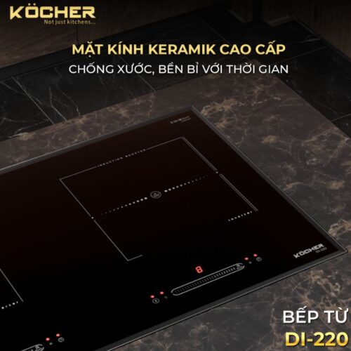 Bếp từ 2 vùng nấu Kocher DI-220 4 mat kinh bep tu 2 vung nau kocher di 220