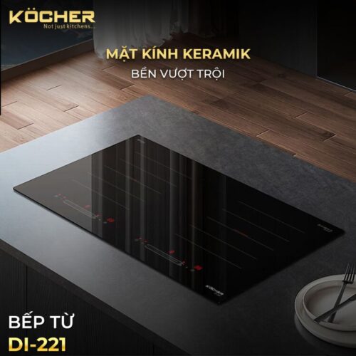 Bếp từ 2 vùng nấu Kocher DI-221 4 mat kinh bep tu 2 vung nau kocher di 221