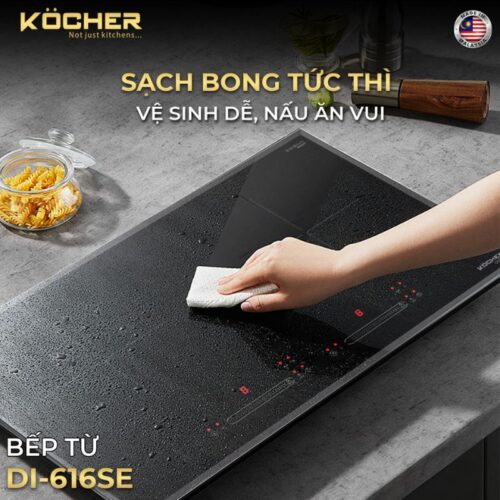 mat kinh bep tu 2 vung nau kocher di 616se