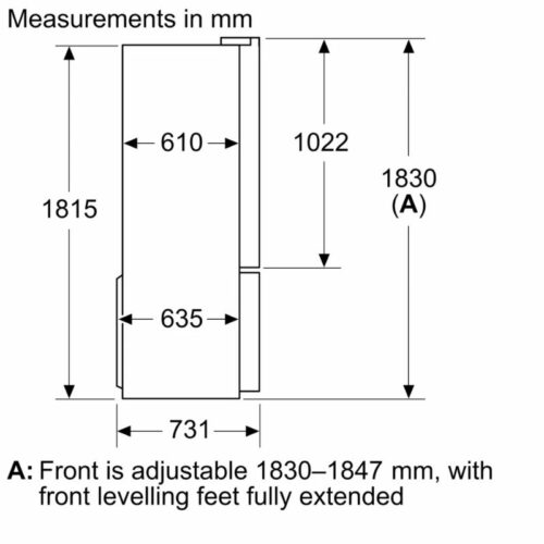 size tu lanh bosch kfn96axea