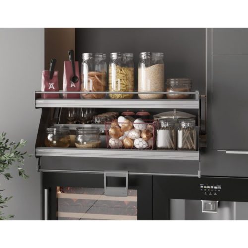 Kệ nâng hạ gia vị Hafele iMove 800mm – 2 tầng 504.68.377