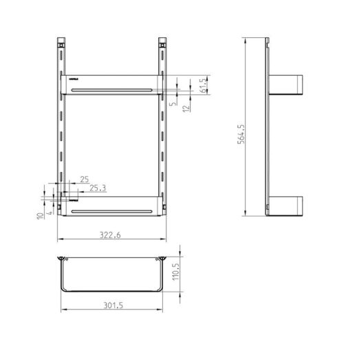 Lắp đặt rổ gắn cánh Hafele 545.14.300